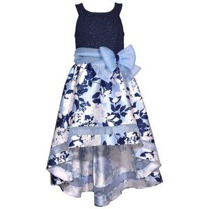 Bonnie Jean Girls 7-16 Sparkle Knit Floral Mikado Dress